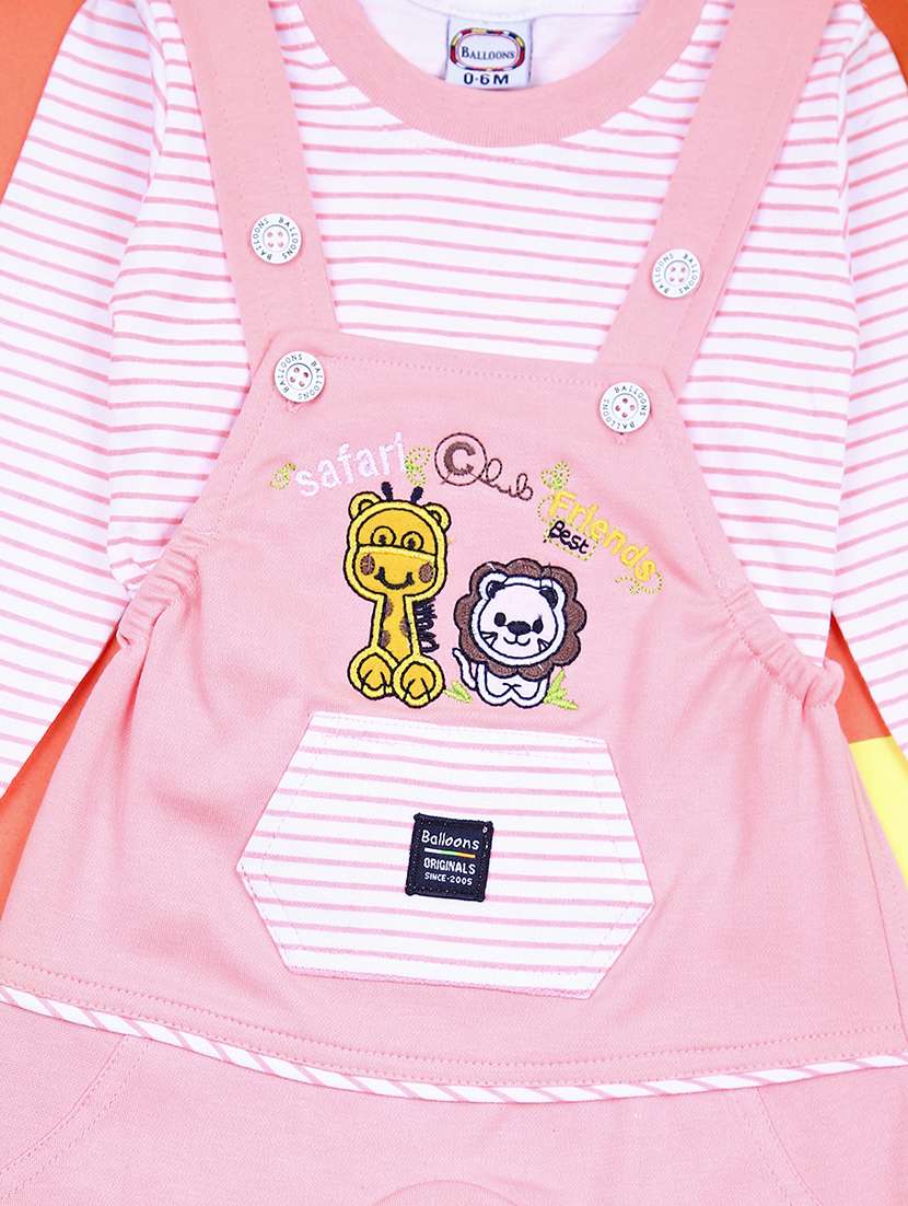 boys printed long sleeves t-shirt & dungaree set - 21369753 -  Standard Image - 2