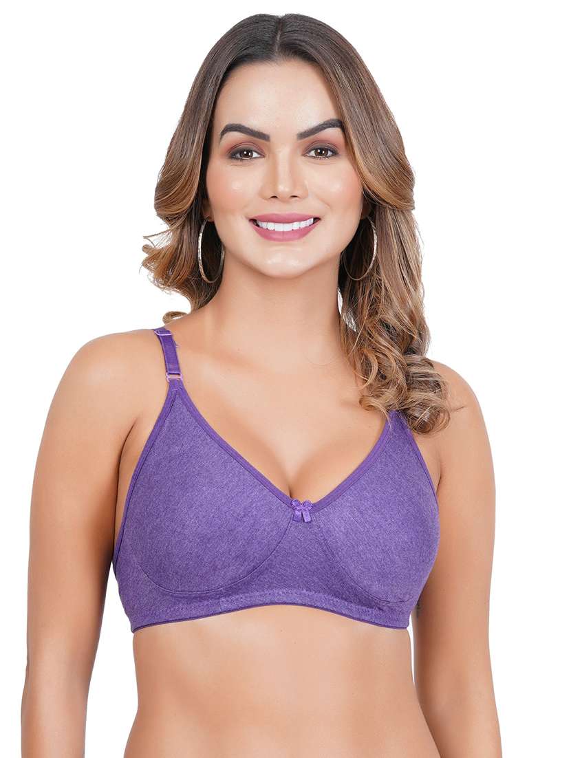 women solid pack of 2 solid regular bra - 21369914 - Standard Image - 2