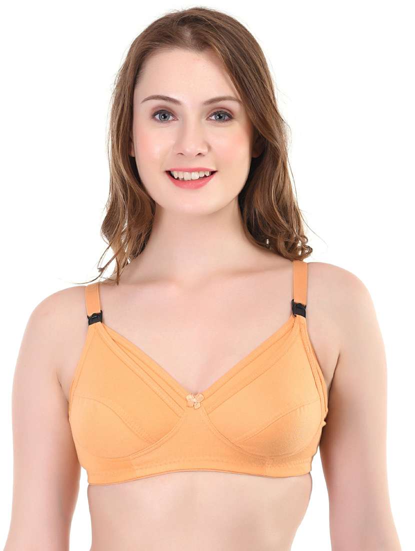 women solid maternity bra