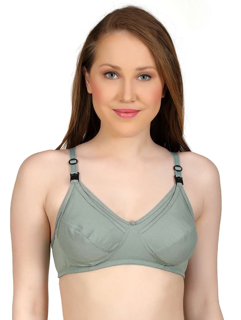 women solid maternity bra