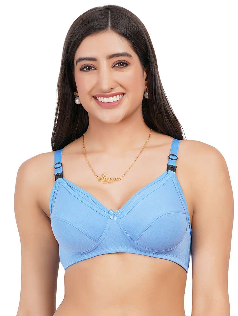 women solid maternity bra
