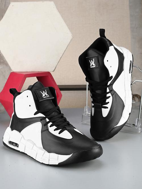 black synthetic lace up shoes - 21370054 -  Standard Image - 0