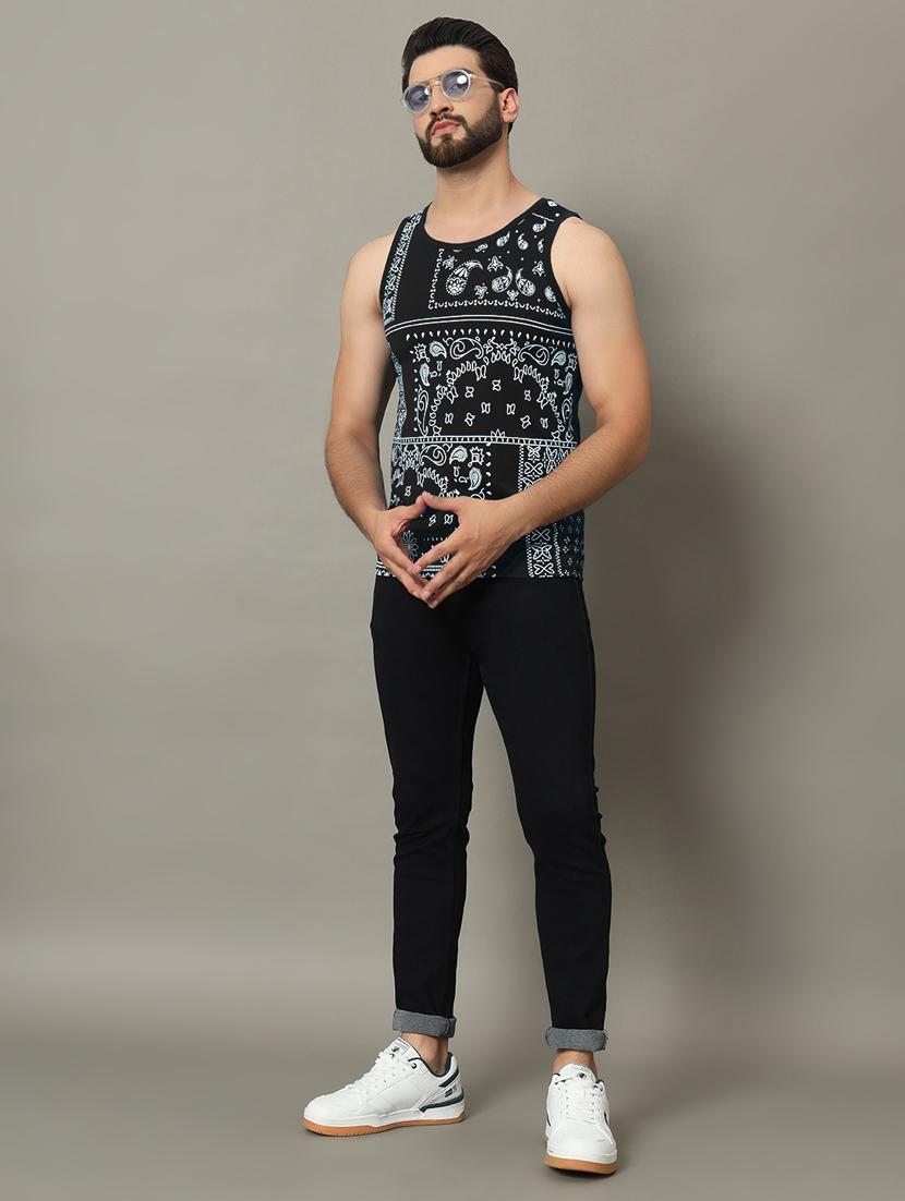 men sleeveless front print t-shirt - 21370664 - Standard Image - 2