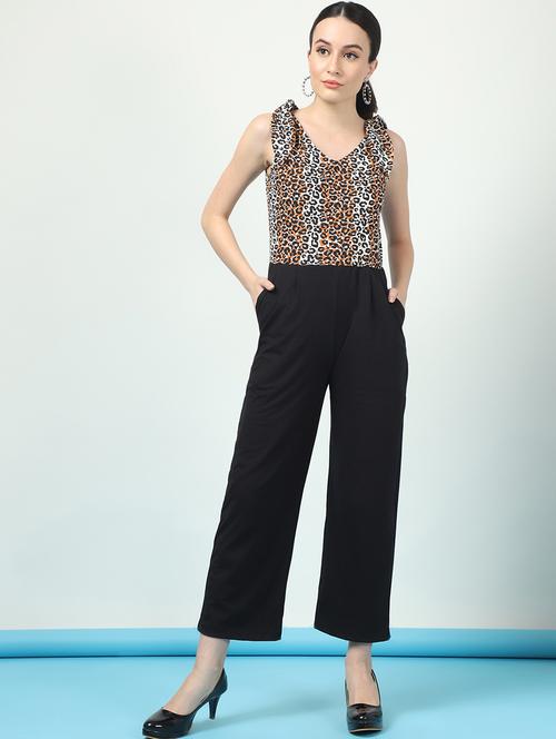 women animal print full length jumpsuit - 21370884 -  Standard Image - 0