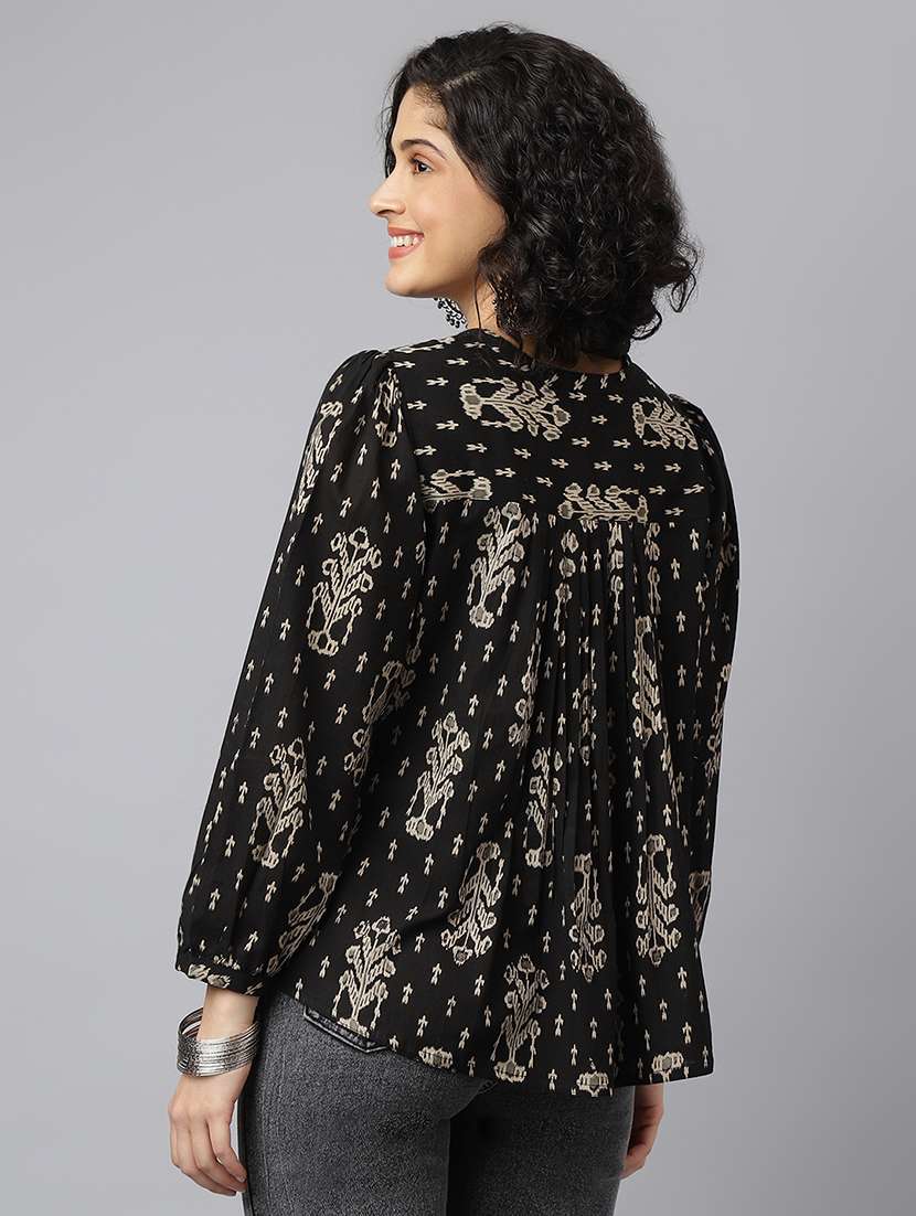 black cotton regular tunic - 21371675 -  Standard Image - 2