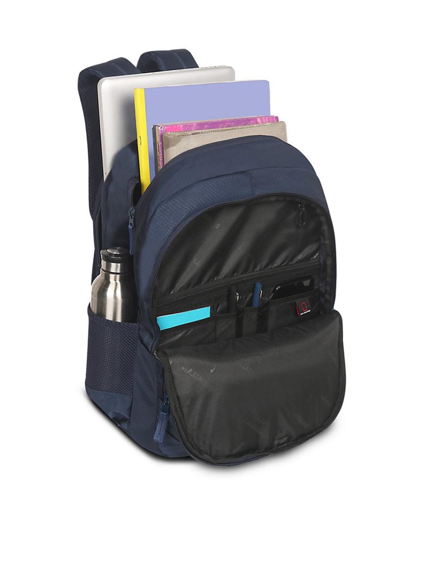 navy blue polyester backpack - 21371677 - Standard Image - 2