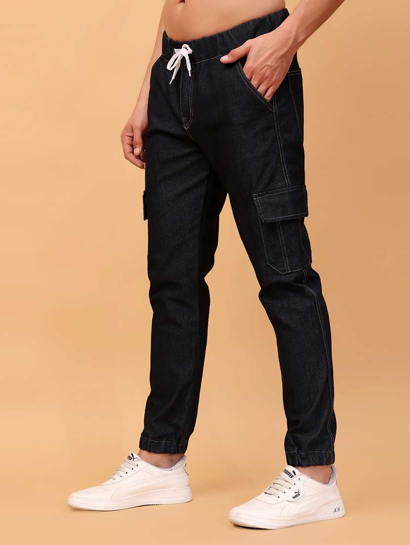 men solid mid rise cargo - 21371711 -  Standard Image - 2
