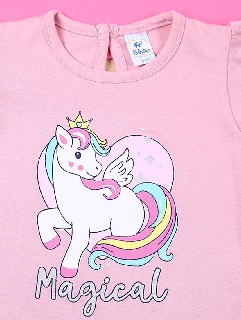 girls printed casual wear short set - 21372202 - Standard Image - 2