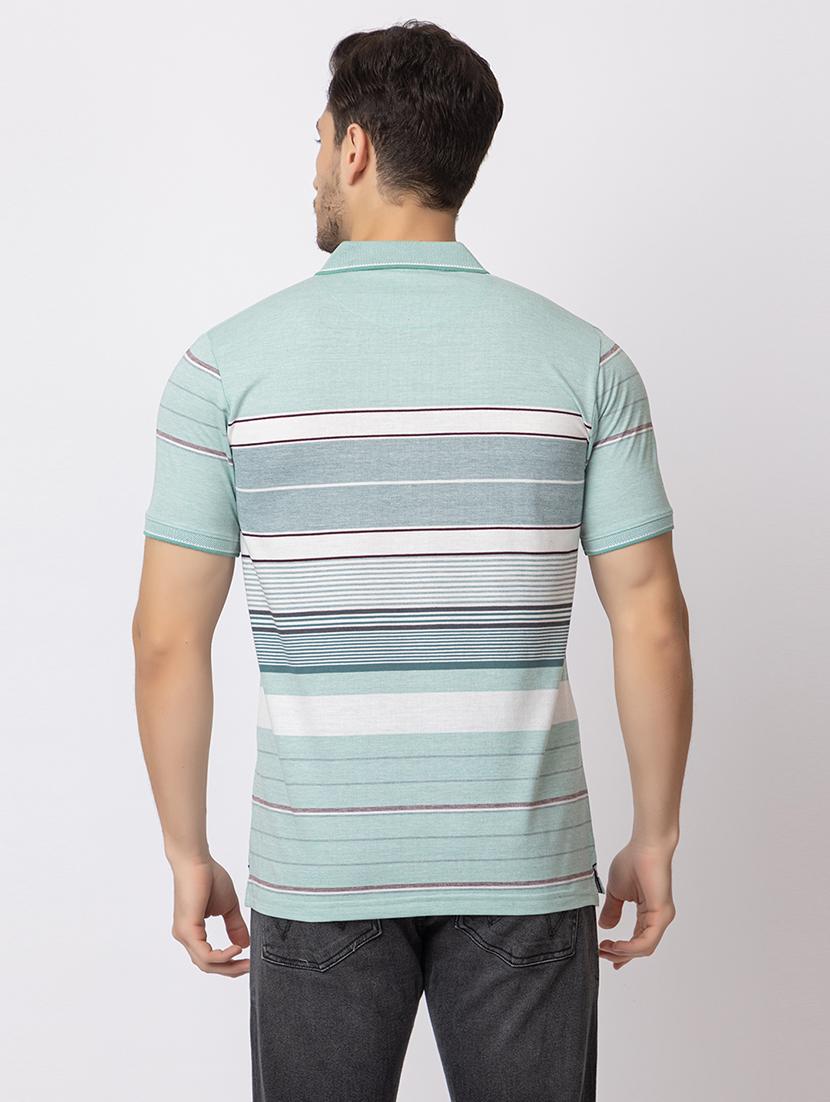 men polo neck stripes t-shirt - 21372314 - Standard Image - 2