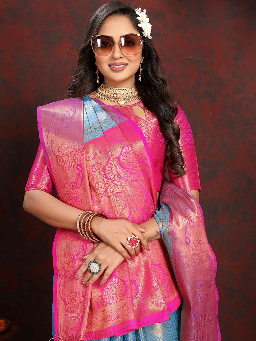 women self design banarasi saree with blouse - 21372445 - Standard Image - 2
