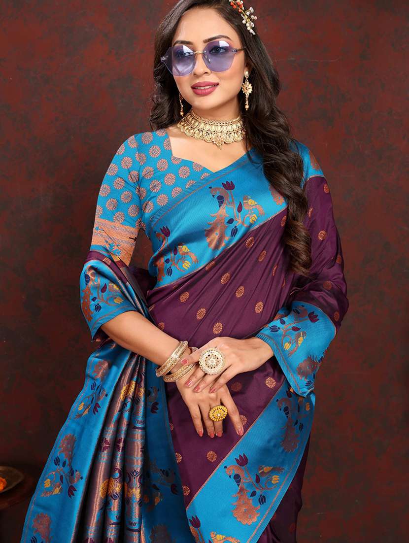 women self design paithani saree with blouse - 21372448 - Standard Image - 2