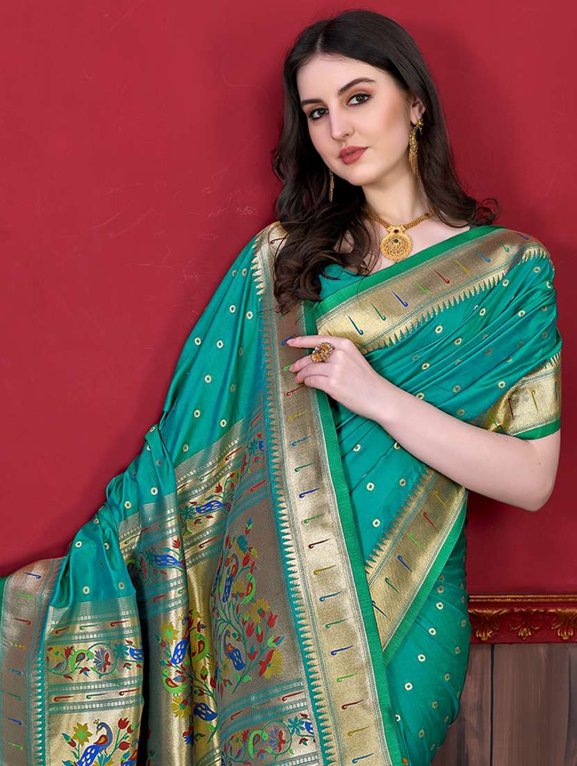 women self design paithani saree with blouse - 21372534 -  Standard Image - 2