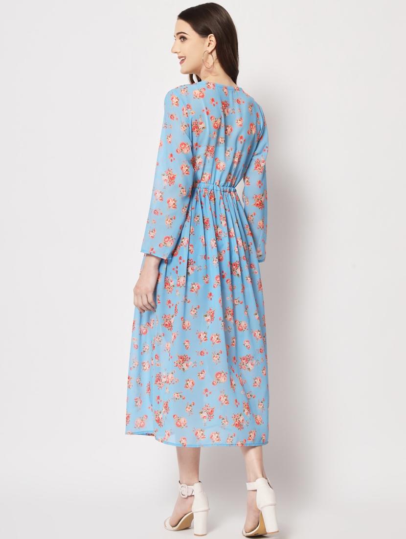 light blue florals printed shrug - 21372686 - Standard Image - 2