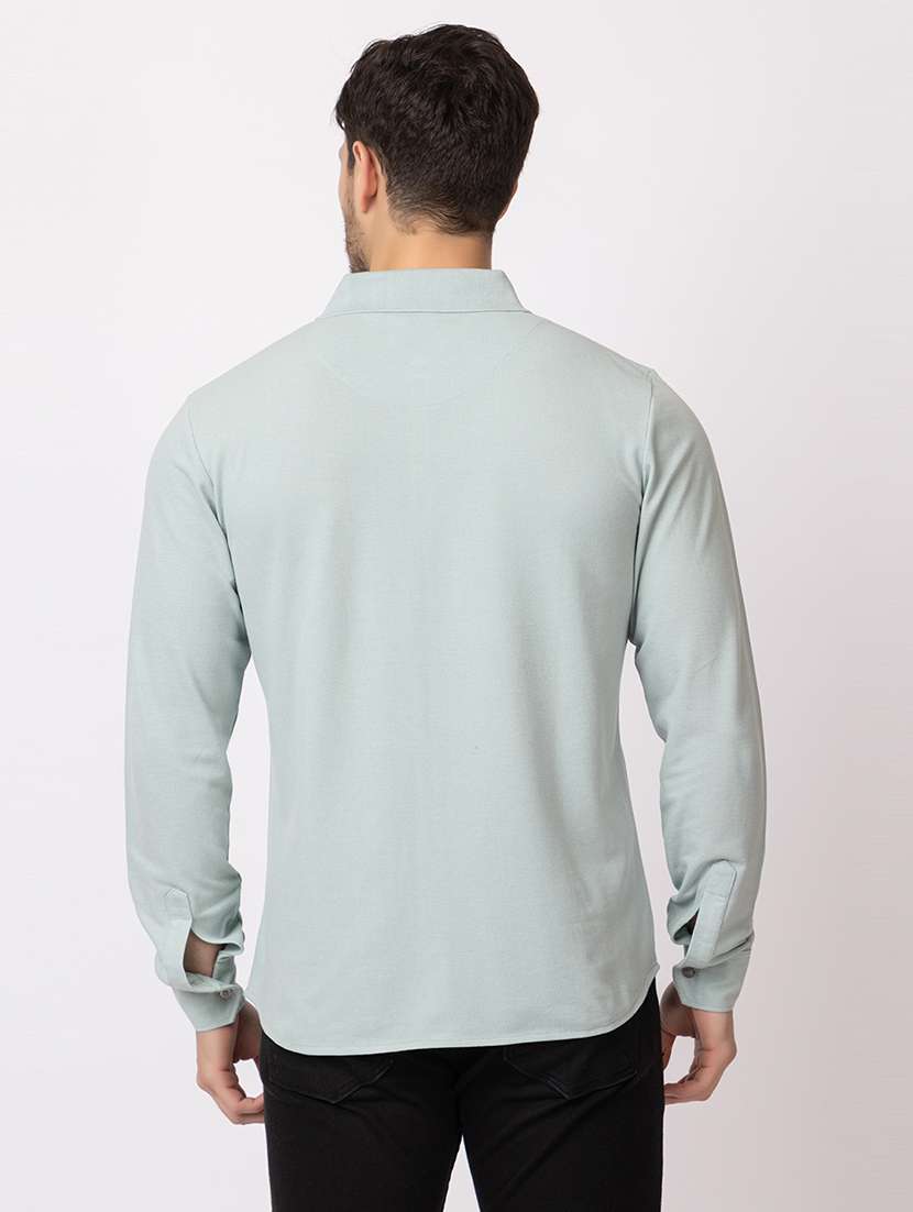 men solids long sleeves casual shirt - 21374427 - Standard Image - 2