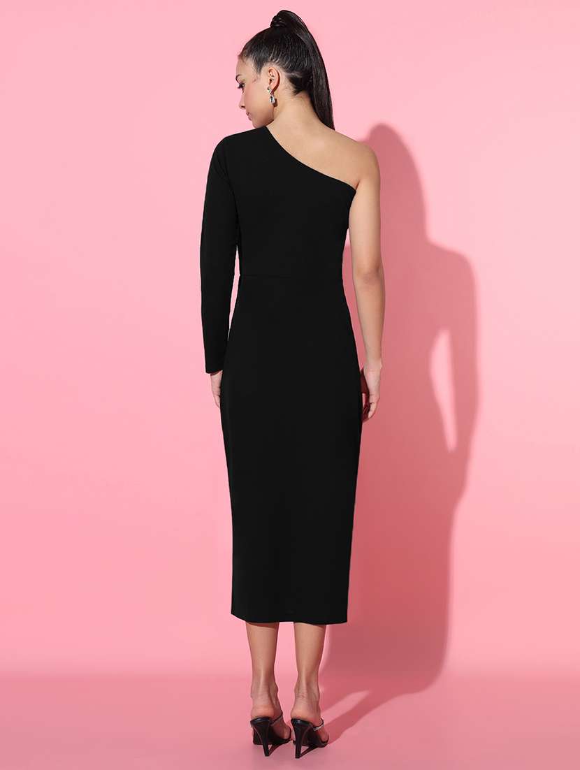 women black solids bodycon dress - 21374450 -  Standard Image - 2