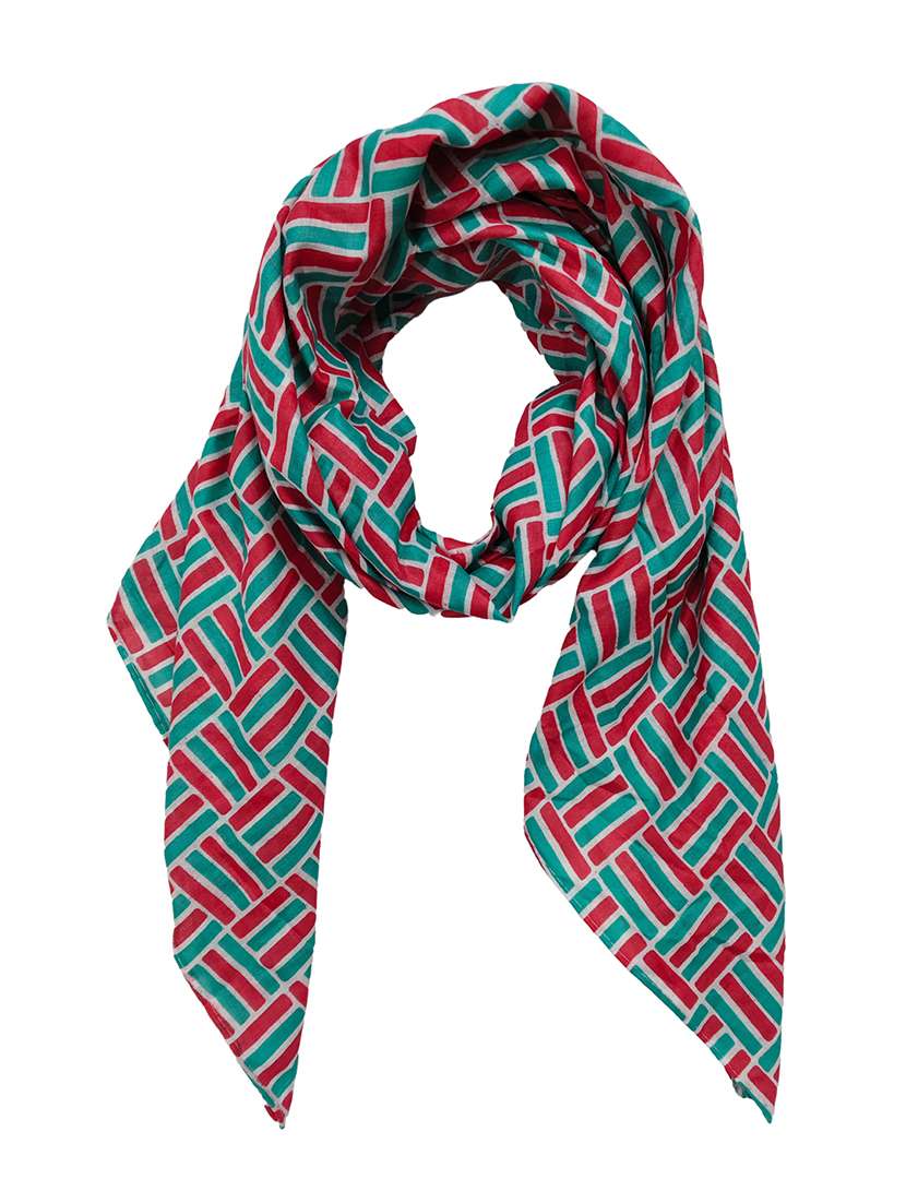 women printed cotton scarf - 21374501 -  Standard Image - 2