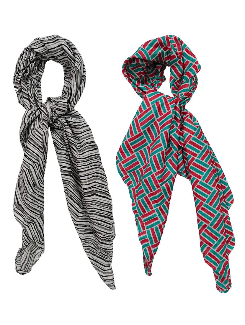 women pack of 2 printed scarves  - 21374525 -  Zoom Image - 0