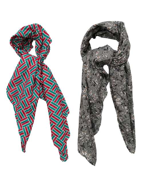pack of 2 printed scarves - 21374545 -  Standard Image - 0