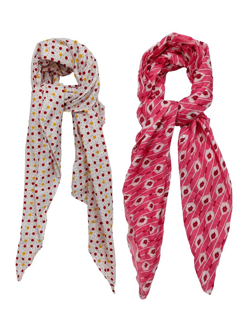 pack of 2 printed scarves