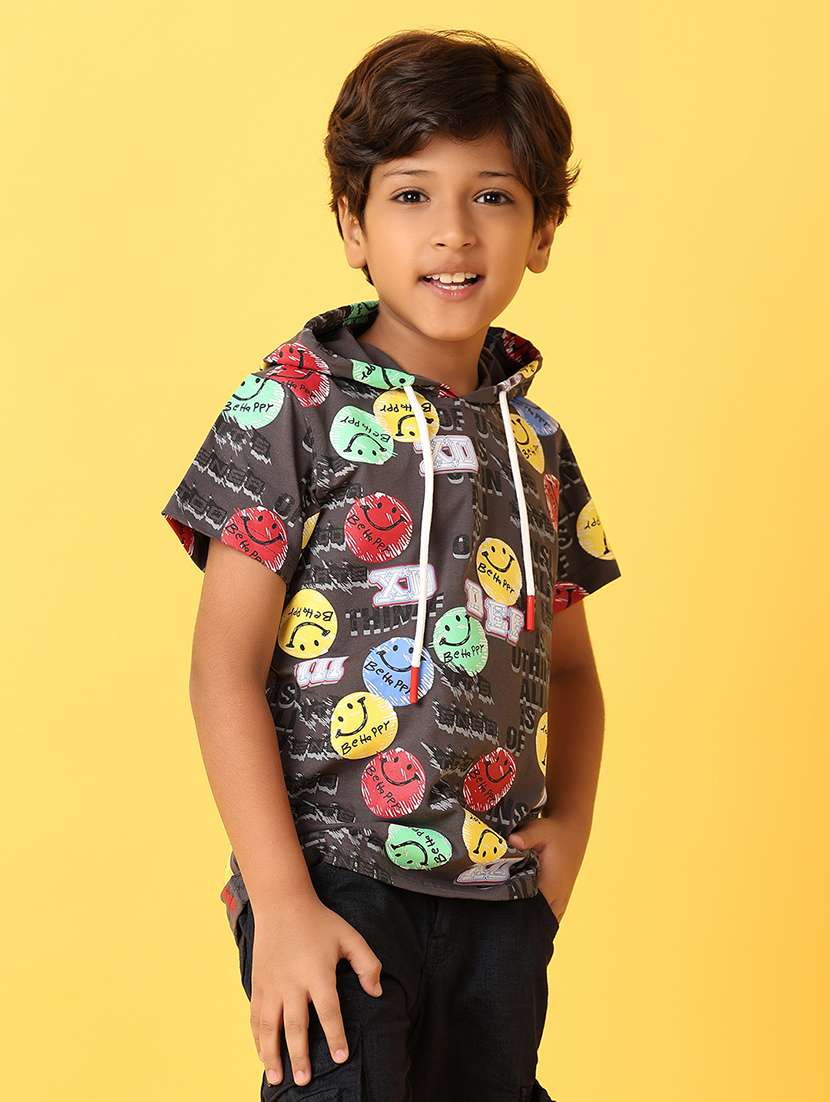 boys all ovder print hooded t-shirt - 21374737 - Standard Image - 2