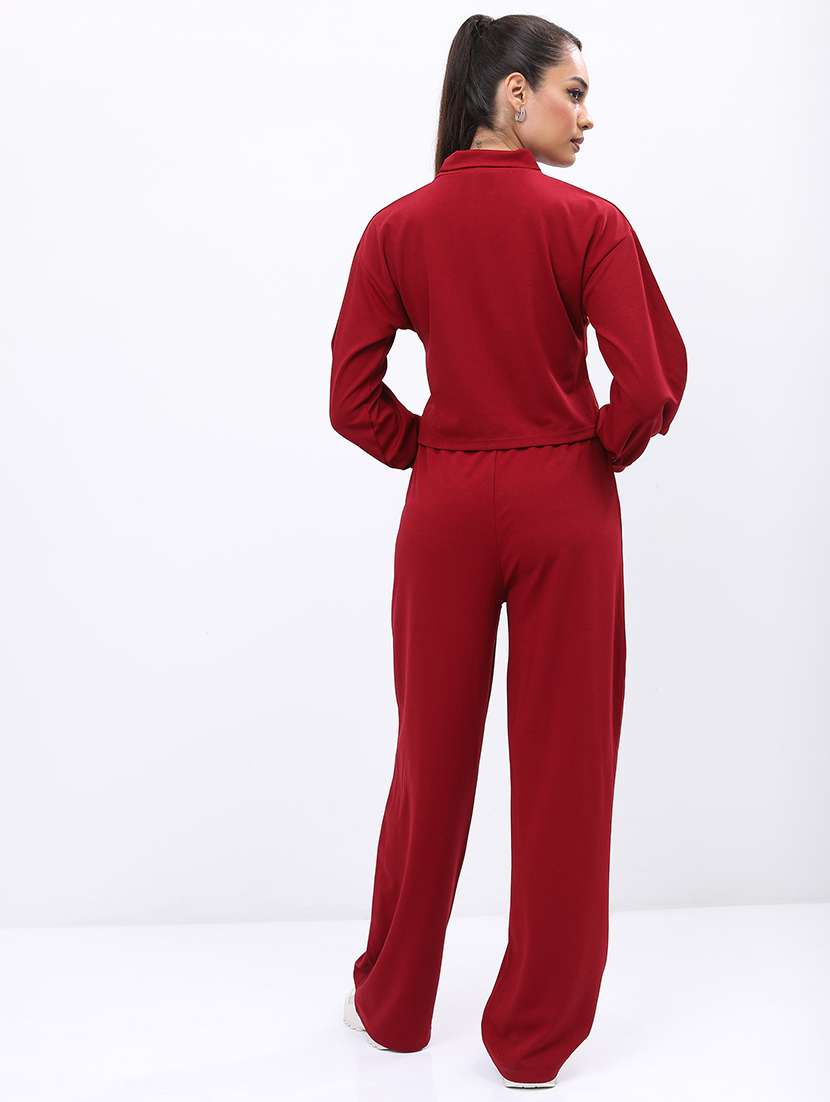 women solid active wear co-ord set - 21374929 -  Standard Image - 2