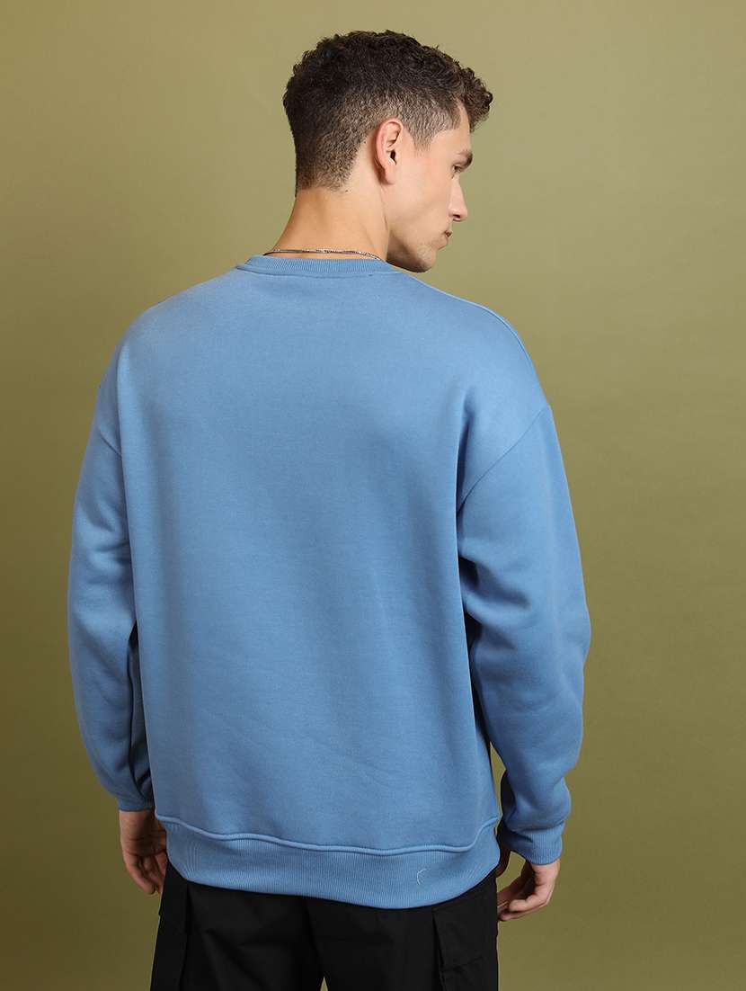 men placement print round neck sweatshirt - 21374983 - Standard Image - 2