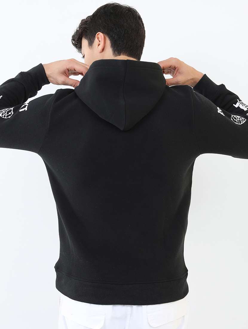 men front print hooded sweatshirt - 21374992 -  Standard Image - 2