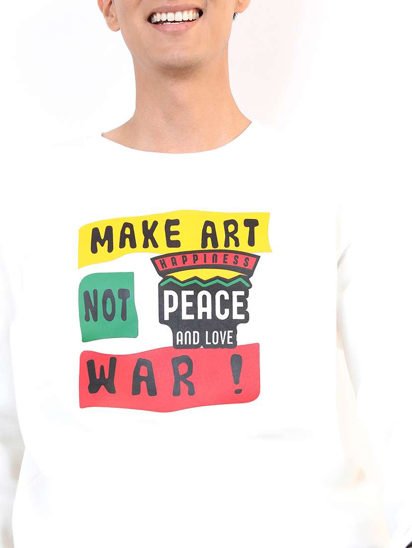 men front print round neck sweatshirt - 21374993 -  Standard Image - 2