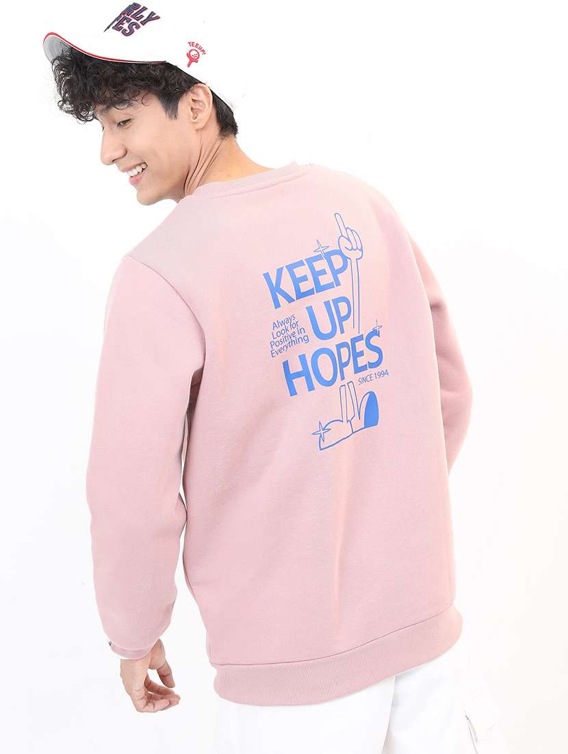 men back print round neck sweatshirt - 21374999 -  Standard Image - 2