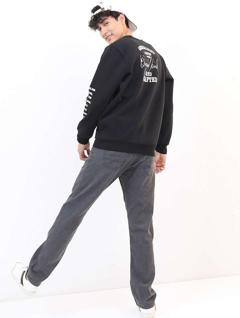 men back print round neck sweatshirt - 21375001 -  Standard Image - 2