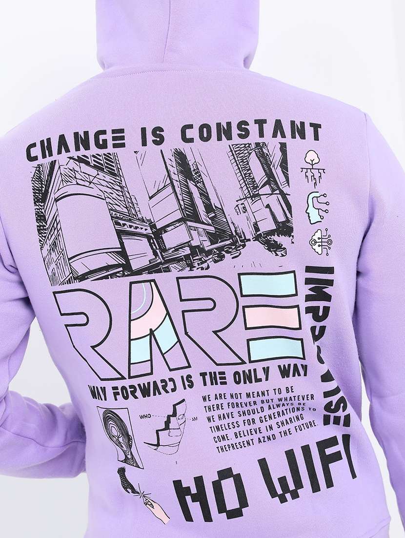 men back print hooded sweatshirt - 21375003 -  Standard Image - 2