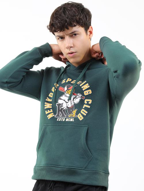 men front print hooded sweatshirt - 21375006 -  Standard Image - 0