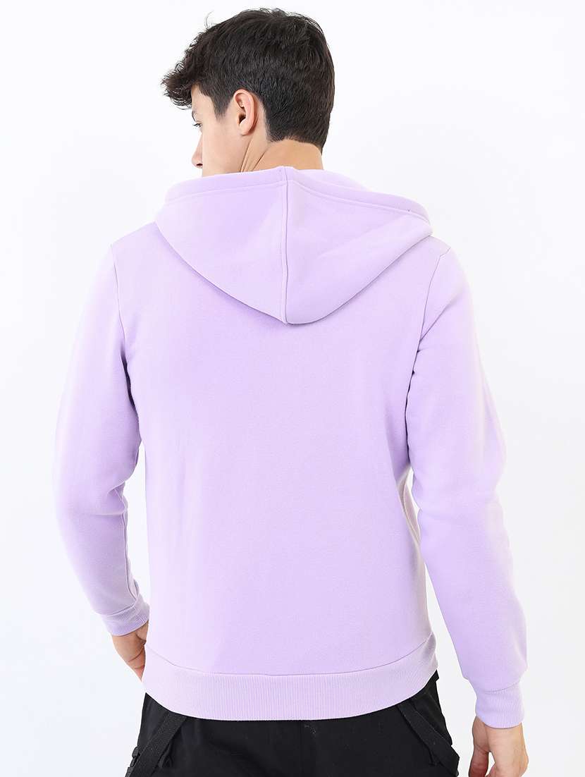 men solid hooded zipper sweatshirt - 21375026 - Standard Image - 2