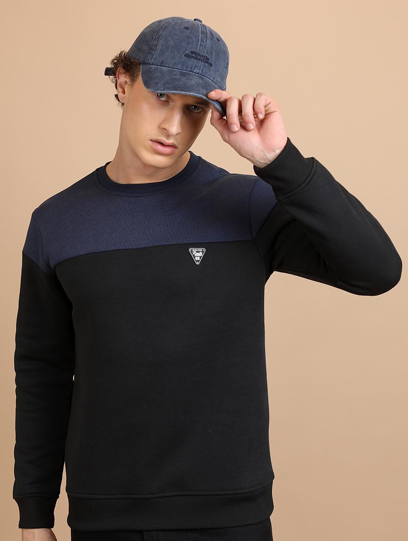men color block long sleeve sweatshirt - 21375040 - Standard Image - 2