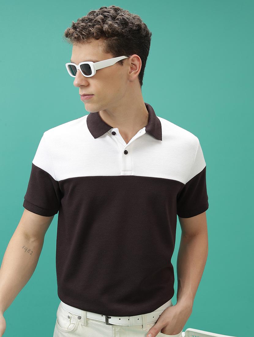 men color block polo t-shirt - 21375062 -  Zoom Image - 0