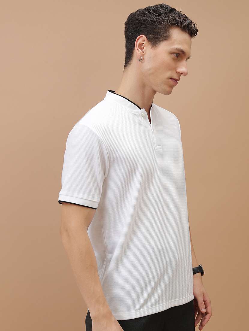 men plain short sleeve polo t-shirt - 21375079 - Standard Image - 2