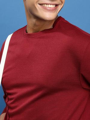 men solid round neck oversized t-shirt - 21375101 - Standard Image - 4