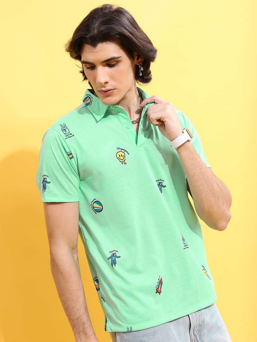 men printed polo t-shirt - 21375176 -  Standard Image - 2