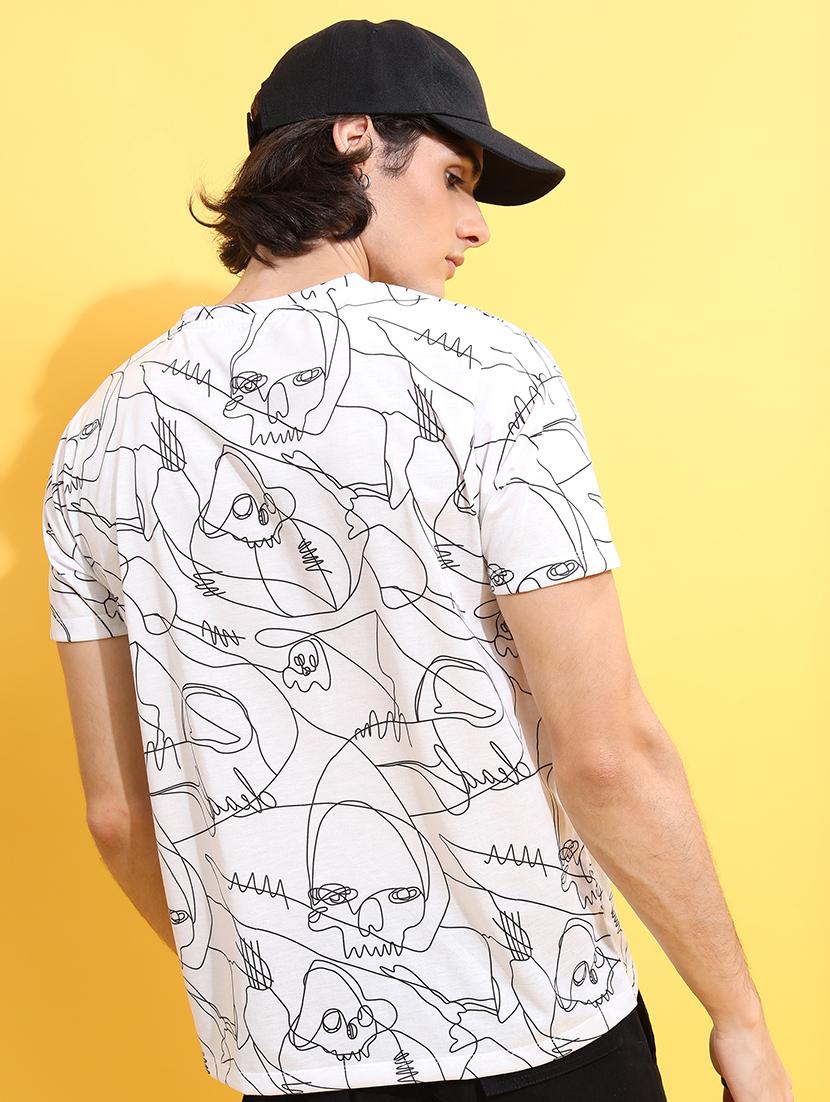 men printed round neck t-shirt - 21375189 - Standard Image - 2