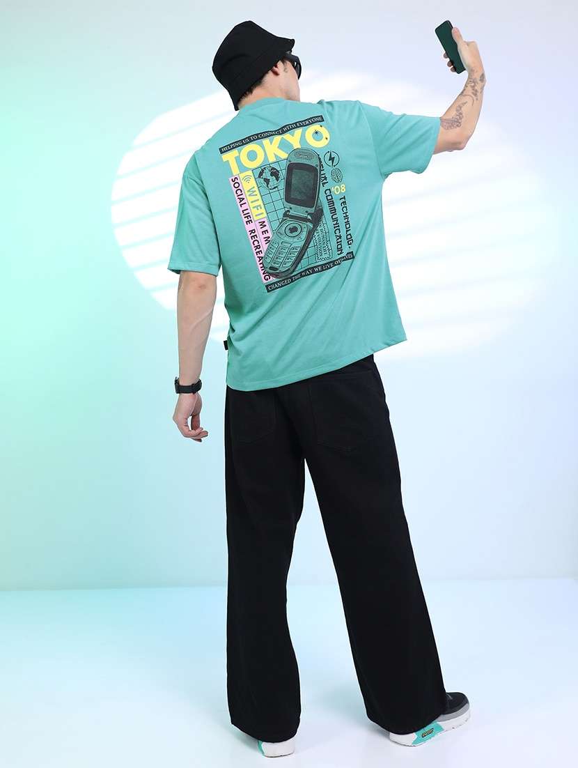 men back print oversized t-shirt - 21375245 -  Standard Image - 2