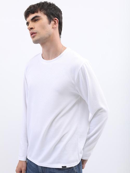 men solid round neck long sleeve t-shirt - 21375268 - Standard Image - 0