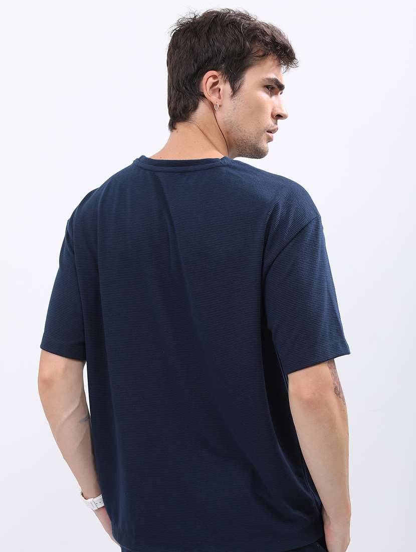 men solid round neck oversized t-shirt - 21375279 -  Standard Image - 2
