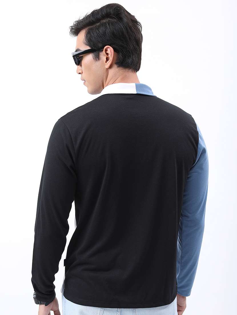 men color block polo t-shirt - 21375283 - Standard Image - 2