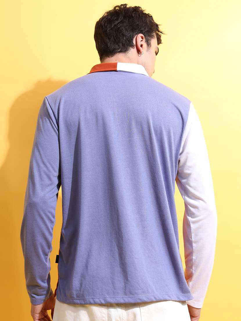men color block polo t-shirt - 21375284 - Standard Image - 2