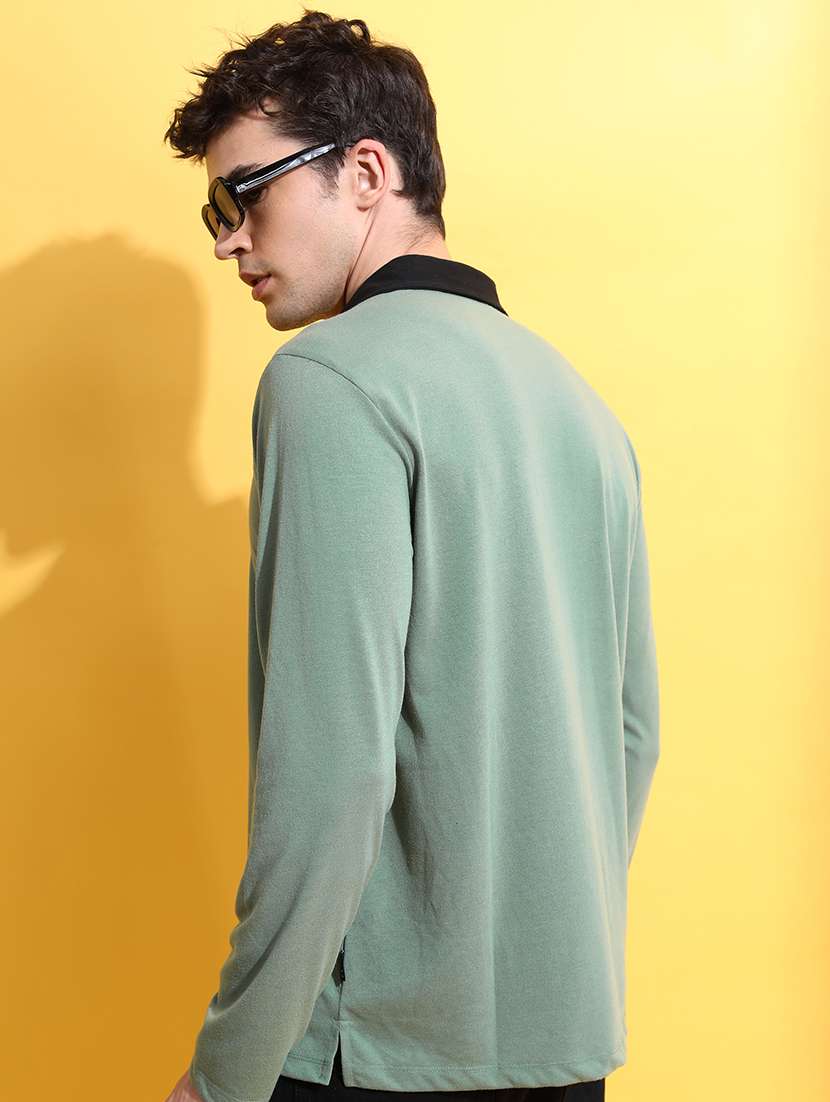 men color block polo t-shirt - 21375285 - Standard Image - 2