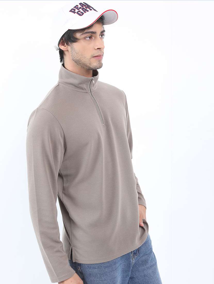 men solid long sleeve t-shirt