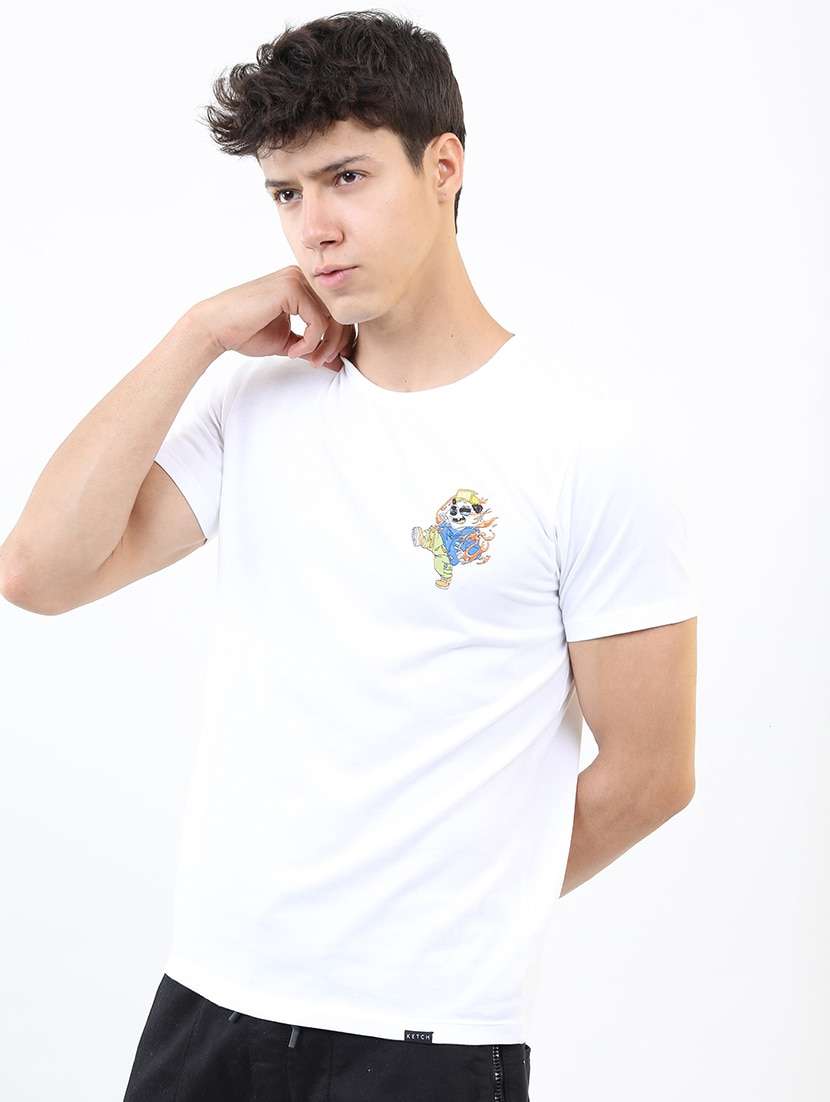 men back print cotton t-shirt - 21375351 -  Standard Image - 2