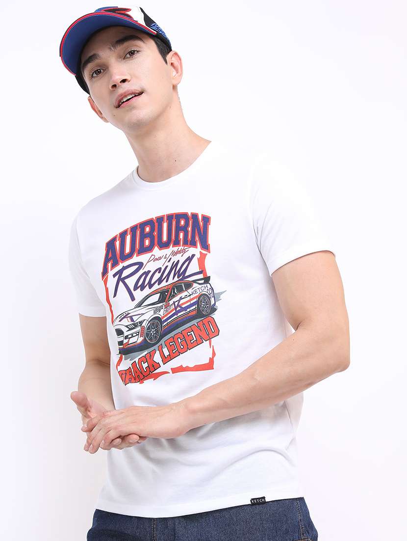 men short sleeve front print t-shirt - 21375353 -  Standard Image - 2