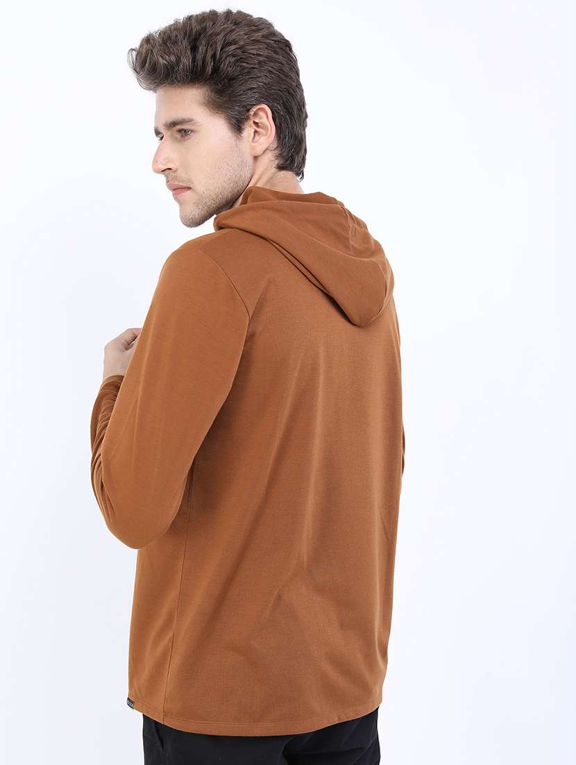 men hooded neck long sleeve t-shirt - 21375388 -  Standard Image - 2