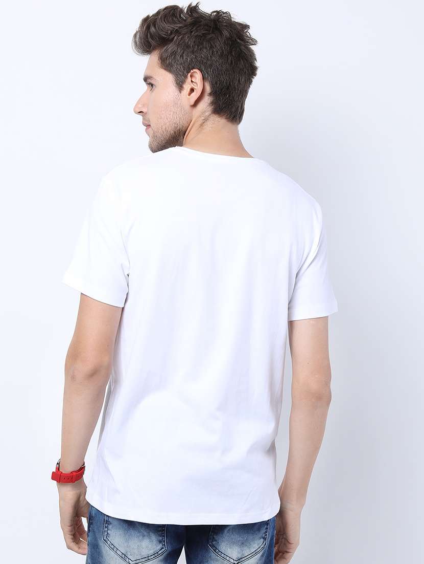 men front print round neck t-shirt - 21375401 -  Standard Image - 2